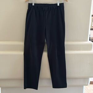 Eileen Fisher Organic Cotton Stretch Twill Ankle Pants. True Black. XS. New.